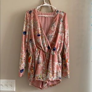 Pink Floral Romper 🌸